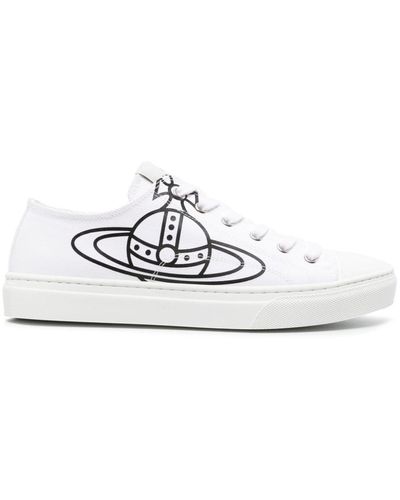 Vivienne Westwood Canvas-Sneakers mit Logo-Print - Weiß