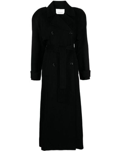 Frankie Shop Nikola Padded Trench Coat - Women's - Polyester/cashmere/wool - Black