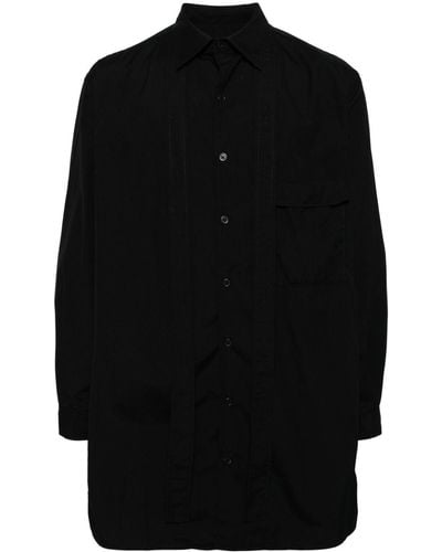 Yohji Yamamoto Classic-collar Cotton Shirt - Black