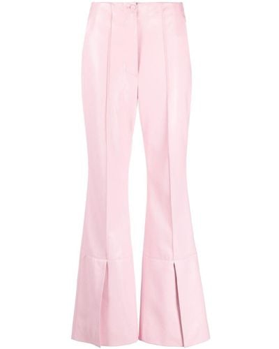 Nanushka Split-hem Flared Pants - Pink