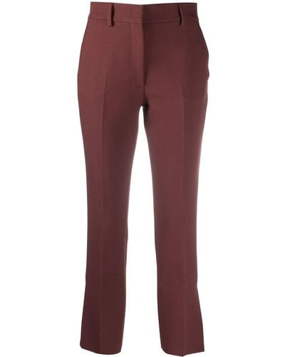 MSGM Tailored Cropped Pants - Brown