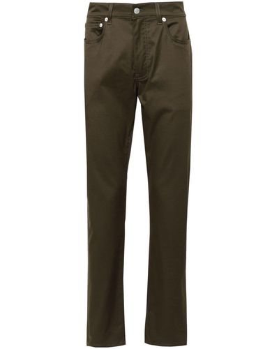 Dunhill Pantalones slim con costuras en contraste - Gris