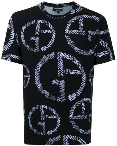 Giorgio Armani ロゴ Tシャツ - ブラック