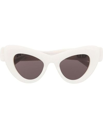 Balenciaga Occhiali da sole cat-eye con stampa - Bianco