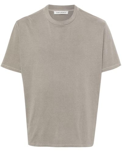 Our Legacy Crew-neck Cotton T-shirt - Grey