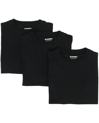 Jil Sander Set aus drei T-Shirts - Schwarz