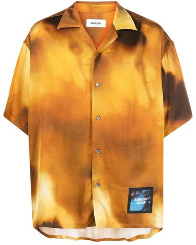 Ambush Short-sleeved Bowling Shirt - Unisex - Viscose - Orange