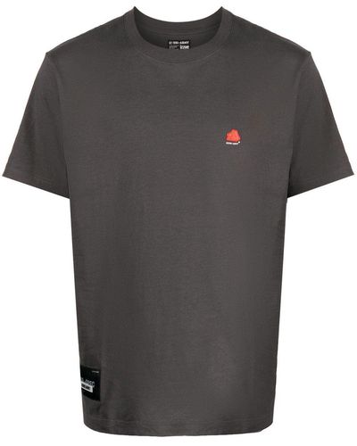 Izzue Logo-patch Cotton T-shirt - Black