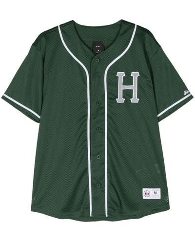 Huf ロゴパッチ ベースボールシャツ - グリーン
