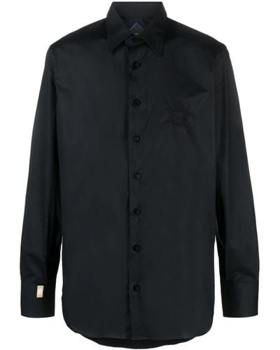 Billionaire Logo-embroidered Shirt - Black