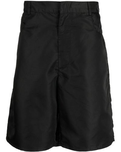 Trussardi Logo-patch Straigh-leg Shorts - Black