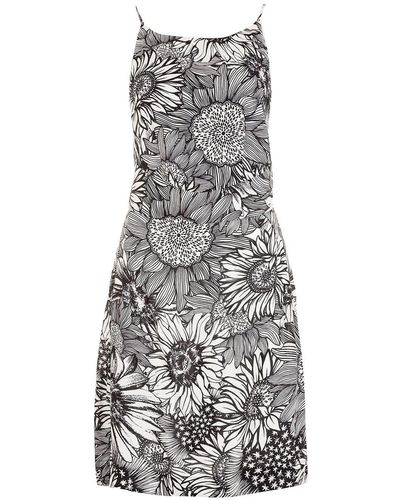 Osklen Midi-jurk Met Bloemenprint - Zwart