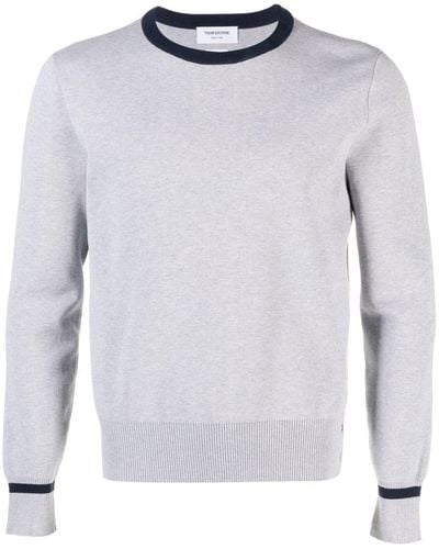 Thom Browne コントラストトリム セーター - ブルー