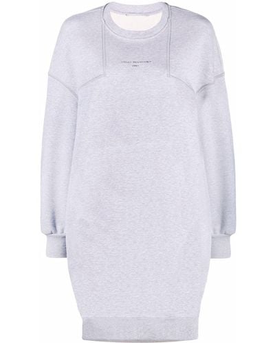 Stella McCartney Seam-detail Sweatshirt Dress - Grey