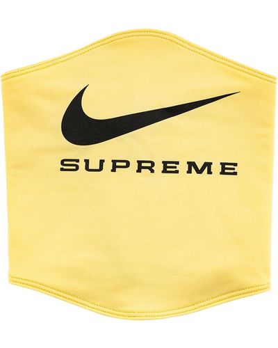 Supreme Braga de cuello de x Nike - Amarillo