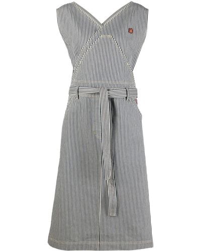 KENZO Striped Denim Dress - Grey