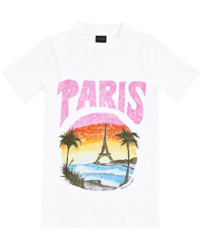Balenciaga Paris Tropical Tシャツ - ホワイト
