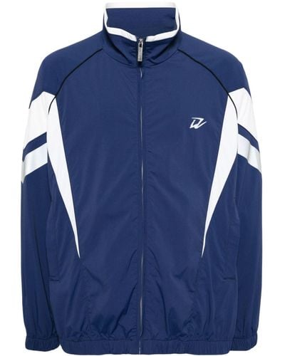 Izzue Logo-print Panelled Jacket - Blue