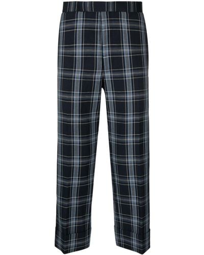 Thom Browne Low-rise Drop-crotch Tailored Trousers - Blue