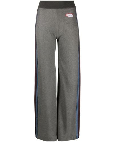 Missoni Logo-patch Knitted Track Pants - Grey