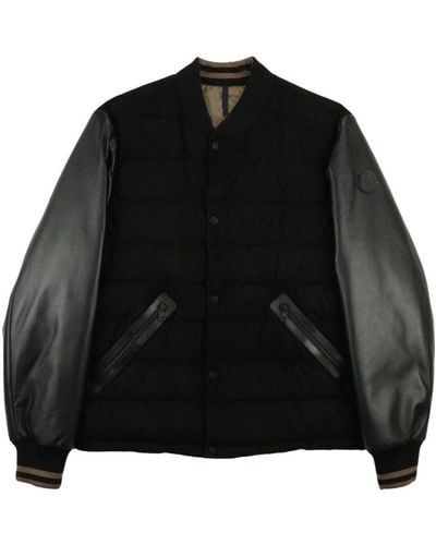 Moncler Chalanches Leather Bomber - Black