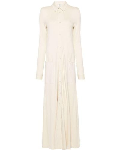 Totême Klassisches Jersey-Kleid - Weiß