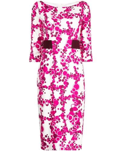 Jane Midi-jurk Met Ceintuur - Roze