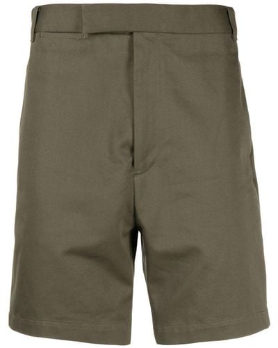Thom Browne Straight-leg Cotton Twill Shorts - Green