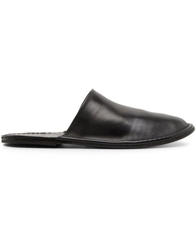 Marsèll Round-toe Leather Slippers - Black