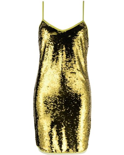 Liu Jo Sequined Sleeveless Minidress - Yellow