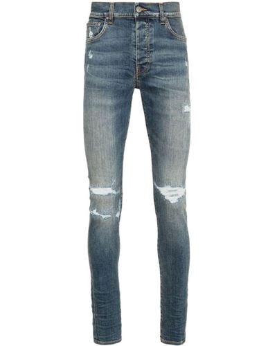 Amiri Fractured Skinny-Jeans - Blau