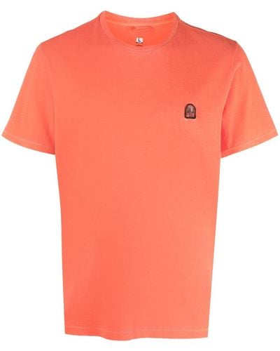 Parajumpers Logo-patch Cotton T-shirt - Orange