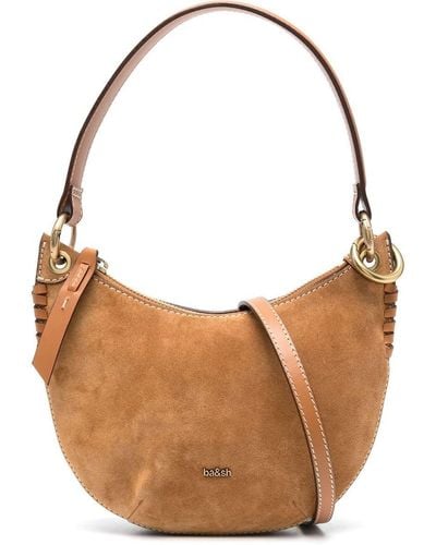 Ba&sh Swing Split-leather Shoulder Bag - Brown