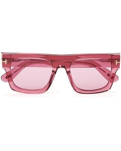 Tom Ford Fausto Square-frame Sunglasses - Pink