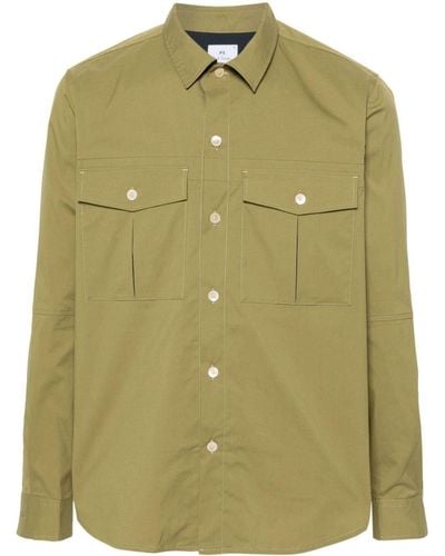 PS by Paul Smith Classic-collar Button-up Shirt - Green