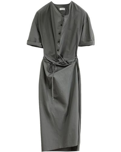 Lemaire Short-sleeve Wrap Dress - Gray