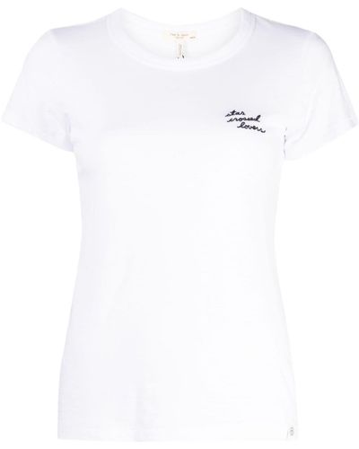 Rag & Bone Camiseta con logo bordado - Blanco