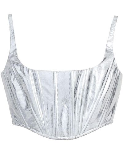 Marc Jacobs Leather Bustier Top - White