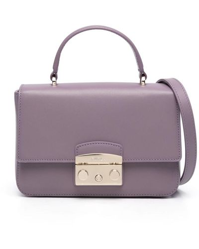 Furla Mini Leather Tote Bag - Purple