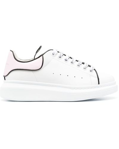 Alexander McQueen Oversized Low-top Leather Sneakers - White