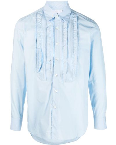 PT Torino Long-sleeve Bib-collar Shirt - Blue