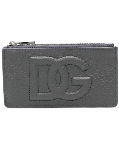 Dolce & Gabbana Embossed-logo Wallet - Grey