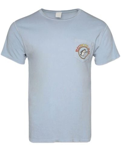 MadeWorn Fleetwood Mac-print Cotton T-shirt - Blue