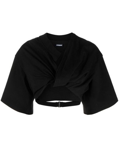 Jacquemus Cropped Top - Zwart