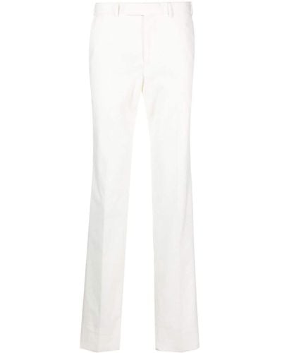 Zegna Mid-rise Straight-leg Trousers - White