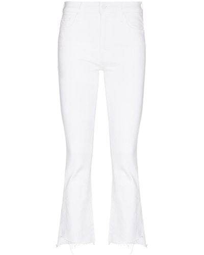 Mother Jean The Insider Crop Step Fray - Blanc