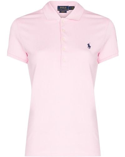 Polo Ralph Lauren Pink Piqué Polo Shirt con logo - Rosa