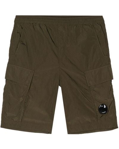 C.P. Company Lens-detail Cargo Shorts - Green