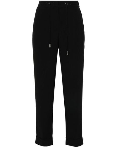 Peserico Cropped Tapered Trousers - Black