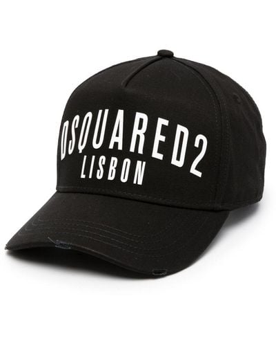 DSquared² Logo-print Cotton Baseball Cap - Black